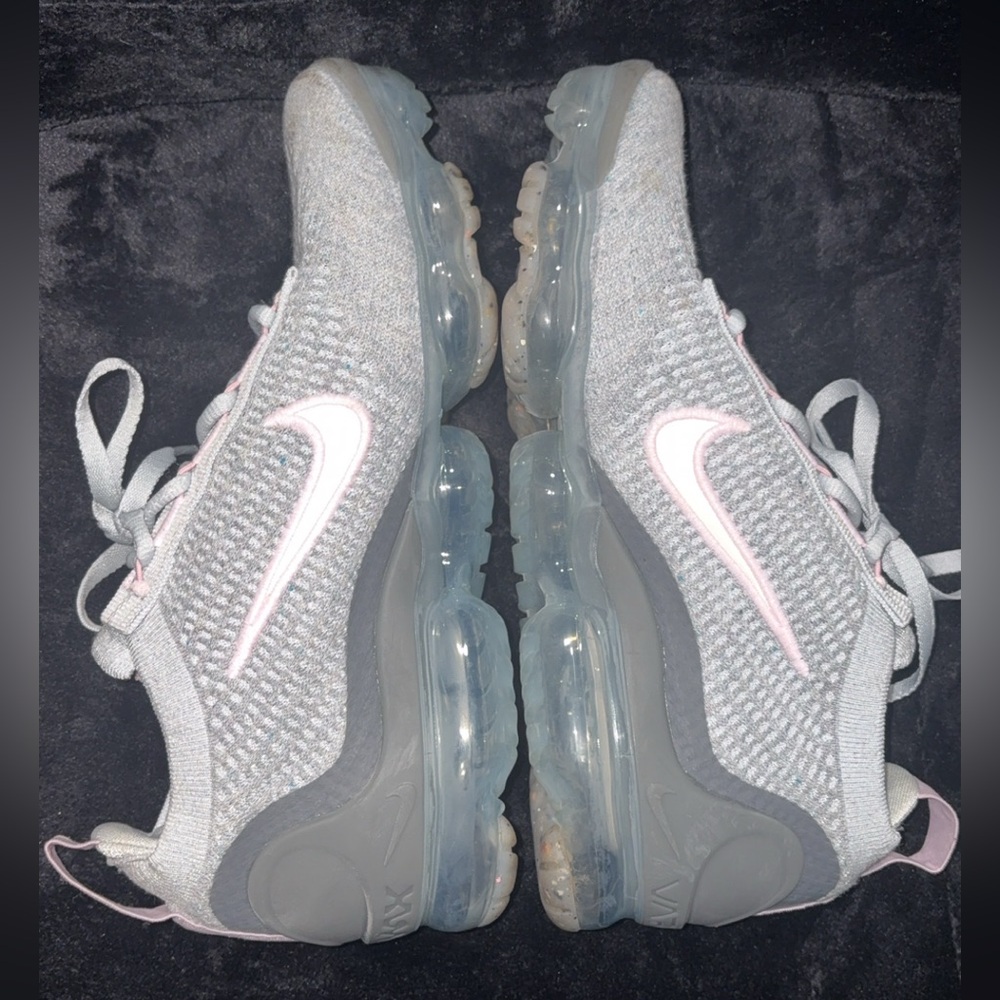 Nike Women's Gray and Pink Vapor Max Sneakers - Picture 4 of 6